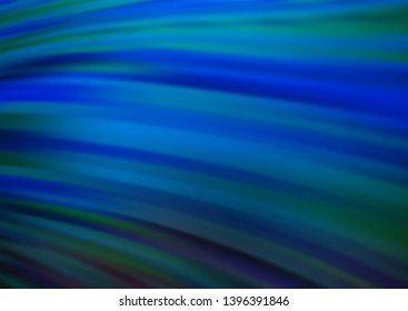 Dark BLUE vector background with liquid shapes. Blurred geometric sample with gradient bubbles.  New composition for your brand book.