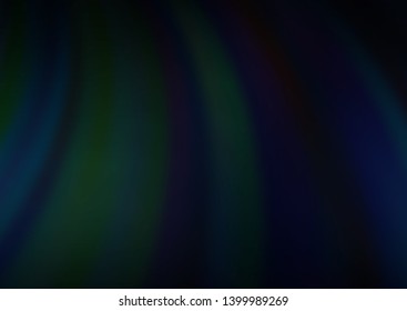 Dark BLUE vector background with liquid shapes. Shining crooked illustration in marble style. A completely new template for your business design.