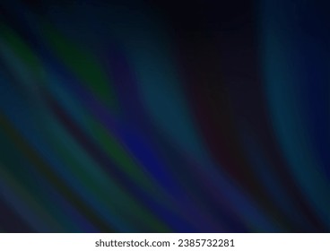 Dark BLUE vector background with liquid shapes. Shining illustration, which consist of blurred lines, circles. Marble design for your web site.