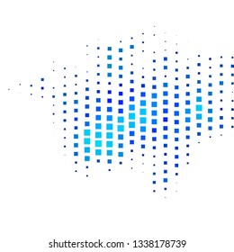 Dark BLUE vector background in polygonal style. Illustration with a set of gradient rectangles. Pattern for commercials, ads.