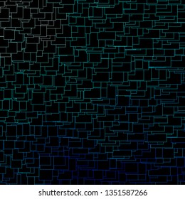 Dark BLUE vector background in polygonal style. Illustration with a set of gradient rectangles. Pattern for commercials, ads.