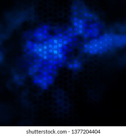 Dark BLUE vector background in polygonal style. Abstract gradient illustration with rectangles. Pattern for commercials, ads.