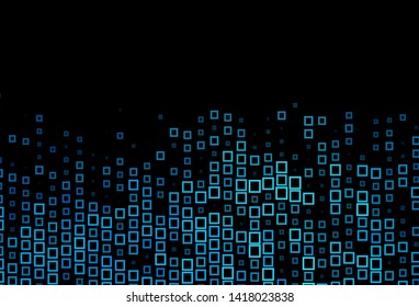 Dark BLUE vector background in polygonal style. Abstract gradient illustration with rectangles. Modern template for your landing page.