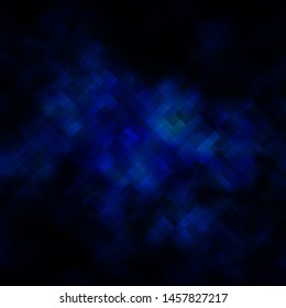 Dark BLUE vector background in polygonal style. Rectangles with colorful gradient on abstract background. Pattern for websites, landing pages.