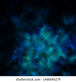 Dark BLUE vector background in polygonal style. Modern design with rectangles in abstract style. Pattern for busines booklets, leaflets