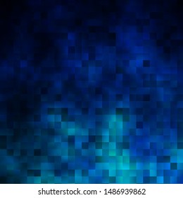 Dark BLUE vector background in polygonal style. Illustration with a set of gradient rectangles. Template for cellphones.