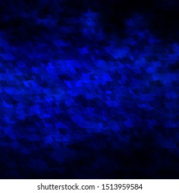 Dark BLUE vector background with polygonal style. Decorative design in abstract style with triangles. Pattern for commercials.