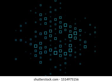 Dark BLUE vector background in polygonal style. Glitter abstract illustration with rectangular shapes. Pattern can be used for websites.