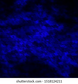 Dark BLUE vector background with polygonal style. Triangles on abstract background with colorful gradient. Best design for posters, banners.