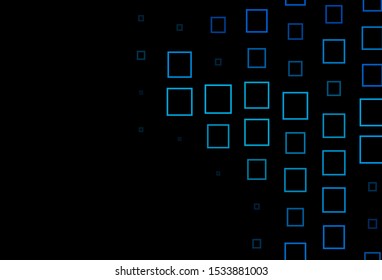 Dark BLUE vector background in polygonal style. Beautiful illustration with rectangles and squares. Pattern can be used for websites.