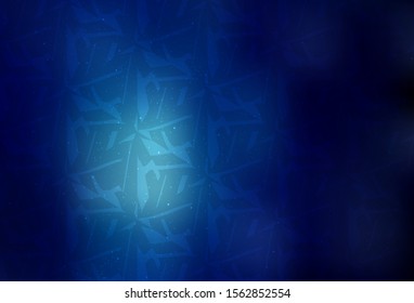 Dark BLUE vector background with polygonal style. Abstract gradient illustration with triangles. Pattern for commercials.