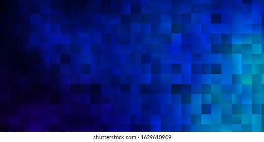 Dark BLUE vector background in polygonal style. New abstract illustration with rectangular shapes. Design for your business promotion.