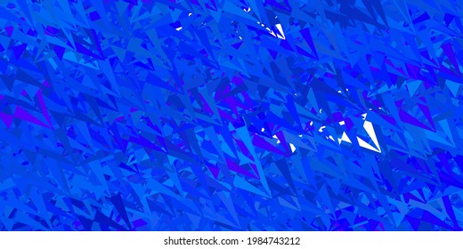 Dark blue vector background with polygonal forms. Simple design in abstract style with triangles, lines. Template for commercials.