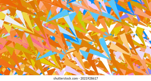 Fondo vectorial azul oscuro con formas poligonales. Formas triangulares con gradiente colorido en estilo abstracto. Comenzar el diseño para inspirarse.