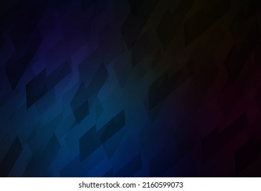 Fondo vector azul oscuro en estilo poligonal. Hermosa ilustración con rectángulos y cuadrados. Plantilla moderna para su página de inicio.