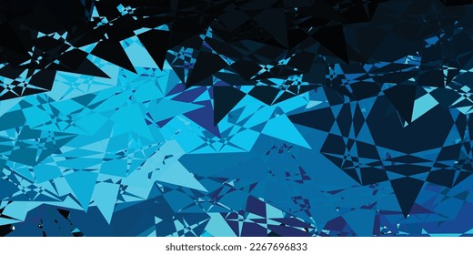 Fondo vector azul oscuro con formas poligonales. Formas triangulares con gradiente colorido en estilo abstracto. Plantilla para comerciales.
