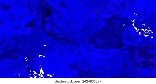Fondo de vector AZUL oscuro con formas poligonales. Magnífica ilustración abstracta con formas triangulares , formas. Patrón para fondos de pantalla.