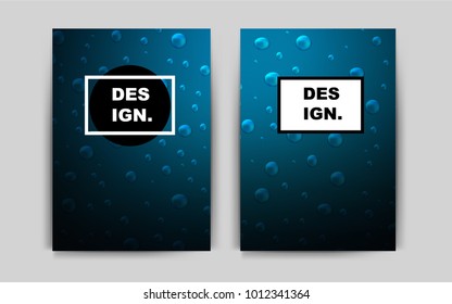 Dark BLUE vector background for presentations. Abstract booklet on colored background with gradient. Pattern for beautiful business cards, folders.