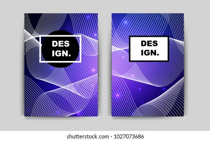 Dark BLUE vector background for presentations. Web interface on abstract background with colorful gradient. Pattern for beautiful business cards, folders.