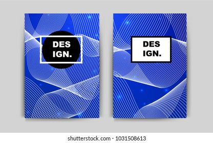Dark BLUE vector background for presentations. Glitter abstract design concept with text box. The pattern can be used for any ad, booklets.