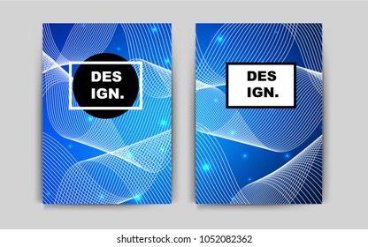 Dark BLUE vector background for presentations. Web interface on abstract background with colorful gradient. Beautiful design for cover of notepads.