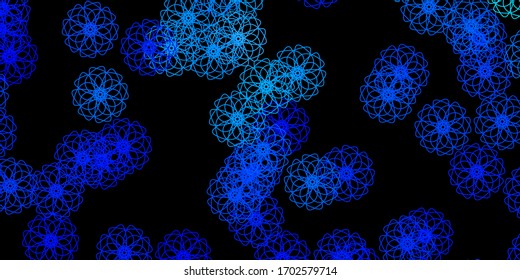Dark BLUE vector background with random forms. Illustration with colorful shapes in abstract style. Smart design for your business.