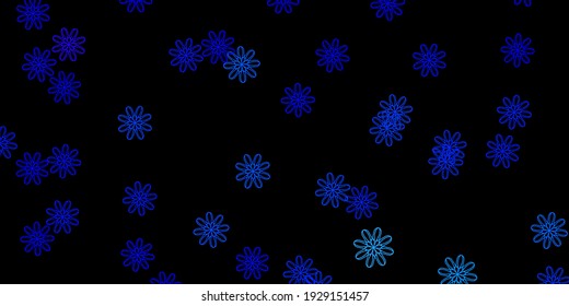 Dark BLUE vector background with random forms. Modern abstract illustration with gradient random forms. Background for cell phones.