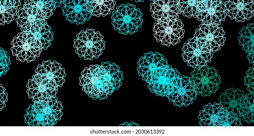 Dark BLUE vector background with random forms. Colorful abstract forms with gradient in simple style. Elegant design for wallpaper set.