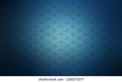 Dark BLUE vector background with rectangles. Rectangles on abstract background with colorful gradient. Pattern for busines ad, booklets, leaflets