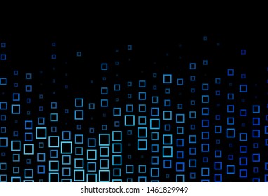 Dark BLUE vector background with rectangles. Abstract gradient illustration with rectangles. Pattern can be used for websites.