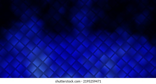 Dark BLUE vector background with rectangles. Rectangles with colorful gradient on abstract background. Pattern for busines booklets, leaflets