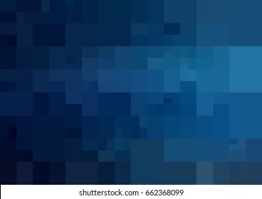 DARK BLUE vector Background rectangles and squares. Style Patchwork and Quilt. Geometric sample. Repeating routine with rectangle shapes.