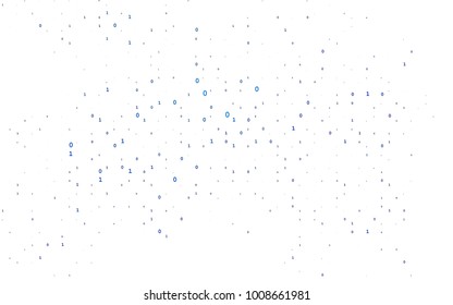 Dark BLUE vector background with signs of numerals. Modern geometrical illustration with numerals. Best design for your ad, poster, banner of math college.