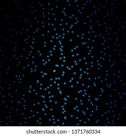 Dark BLUE vector background with small and big stars. Modern geometric abstract illustration with stars. Theme for cell phones.