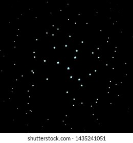 Dark BLUE vector background with small and big stars. Colorful illustration with abstract gradient stars. Pattern for new year ad, booklets.