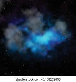Dark BLUE vector background with small and big stars. Colorful illustration with abstract gradient stars. Pattern for wrapping gifts.