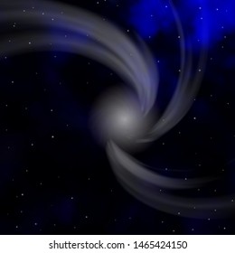 Dark BLUE vector background with small and big stars. Blur decorative design in simple style with stars. Pattern for websites, landing pages.