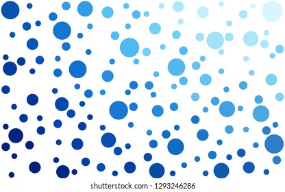 DARK BLUE vector  background with spots. Glitter abstract illustration with blurred drops of rain. Design for your business advert.