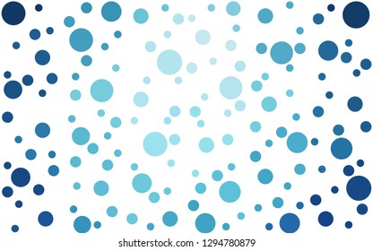 DARK BLUE vector  background with spots. Beautiful colored illustration with blurred circles in nature style. Pattern for ads, leaflets.