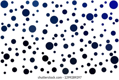 DARK BLUE vector  background with spots. Abstract illustration with colored bubbles in nature style. Pattern for ads, leaflets.