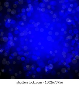Dark BLUE vector background with spots. Abstract decorative design in gradient style with bubbles. Design for posters, banners.