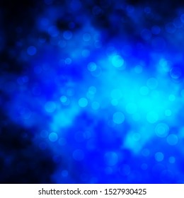 Dark BLUE vector background with spots. Abstract illustration with colorful spots in nature style. Pattern for booklets, leaflets.