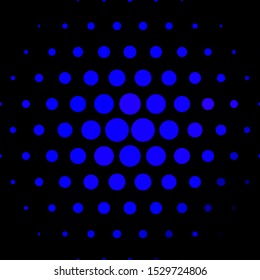 Dark BLUE vector background with spots. Modern abstract illustration with colorful circle shapes. New template for a brand book.