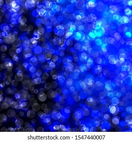 Dark BLUE vector background with spots. Abstract decorative design in gradient style with bubbles. Pattern for websites.
