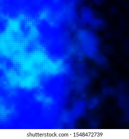 Dark BLUE vector background with spots. Glitter abstract illustration with colorful drops. Pattern for booklets, leaflets.