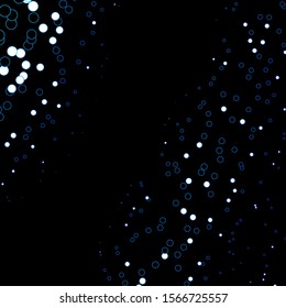 Dark BLUE vector background with spots. Glitter abstract illustration with colorful drops. Design for your commercials.