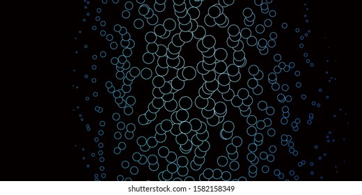 Dark BLUE vector background with spots. Modern abstract illustration with colorful circle shapes. Pattern for websites.