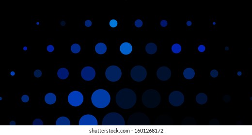 Dark BLUE vector background with spots. Glitter abstract illustration with colorful drops. Pattern for wallpapers, curtains.