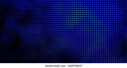 Dark BLUE vector background with spots. Abstract decorative design in gradient style with bubbles. Design for your commercials.