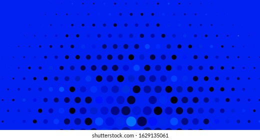 Dark BLUE vector background with spots. Colorful illustration with gradient dots in nature style. Design for posters, banners.